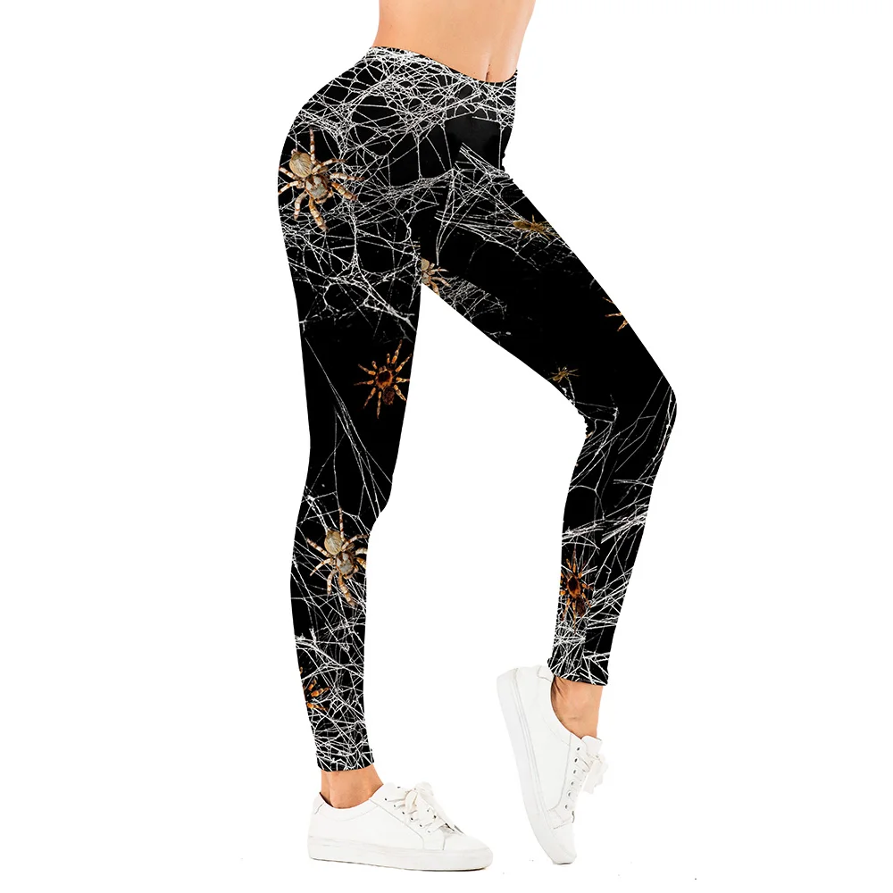 

Zohra Cartoon Print Leggings For Fitness Sexy Women Animal Leggings Cobweb Gym Workout Leggings Elasticity Sportswear
