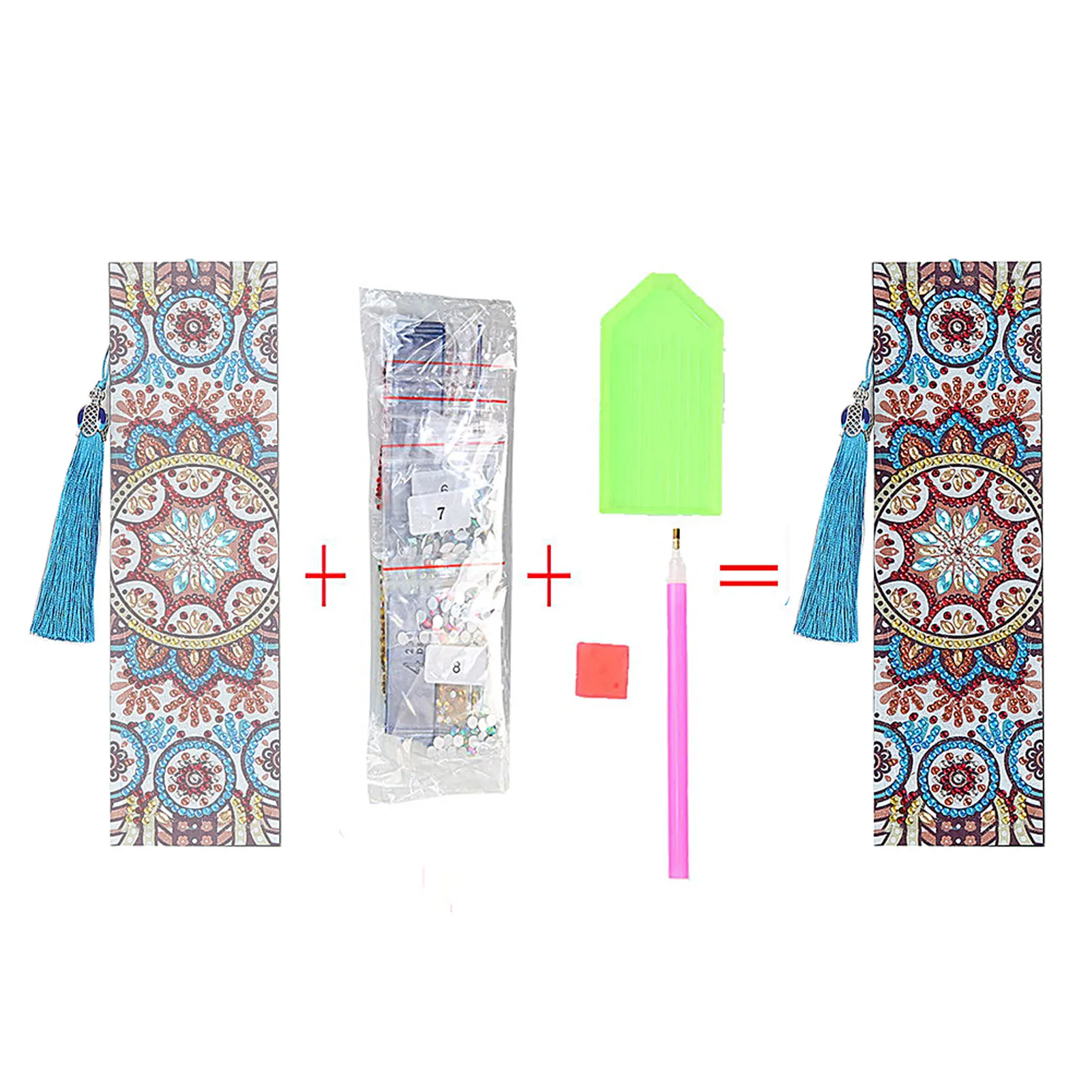 

Special Shaped Gift Reading Embroidery For Adults Diamond Painting Bookmark Set Stationery Art Craft Tassels DIY Cross Stitch