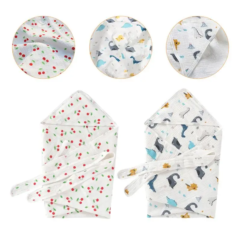 

1 Set 2Pcs Thin Swaddling Clothes Exquisite Baby Swaddle Wraps (Assorted Color)