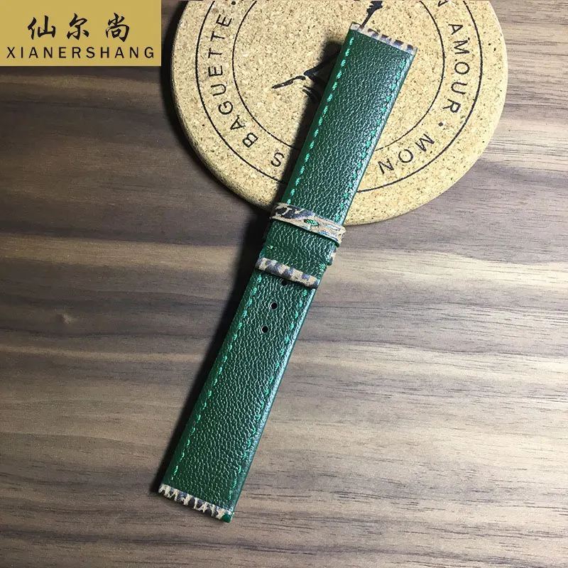 

New Shark Skin Watch Band Custom Universal Watchbands Handmade Genuine Leather Belt 16MM 18MM 19MM 20MM 22MM Waterproof Strap 24