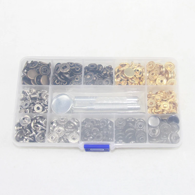 12.5mm Metal Pure Copper Snap Buttons &amp Installation Tool Set 633# Button for DIY Leather Craft Garment Repairing Accessories | Дом и сад