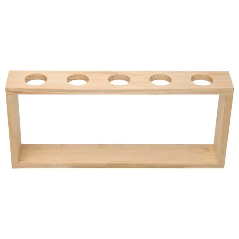 Прозрачная ваза для гидропонных растений креативная декоративная с деревянной