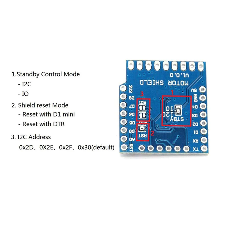 Щит двигателя для WeMos D1 Mini TB6612FNG Wemos I2C щит драйвера двойного модуль с
