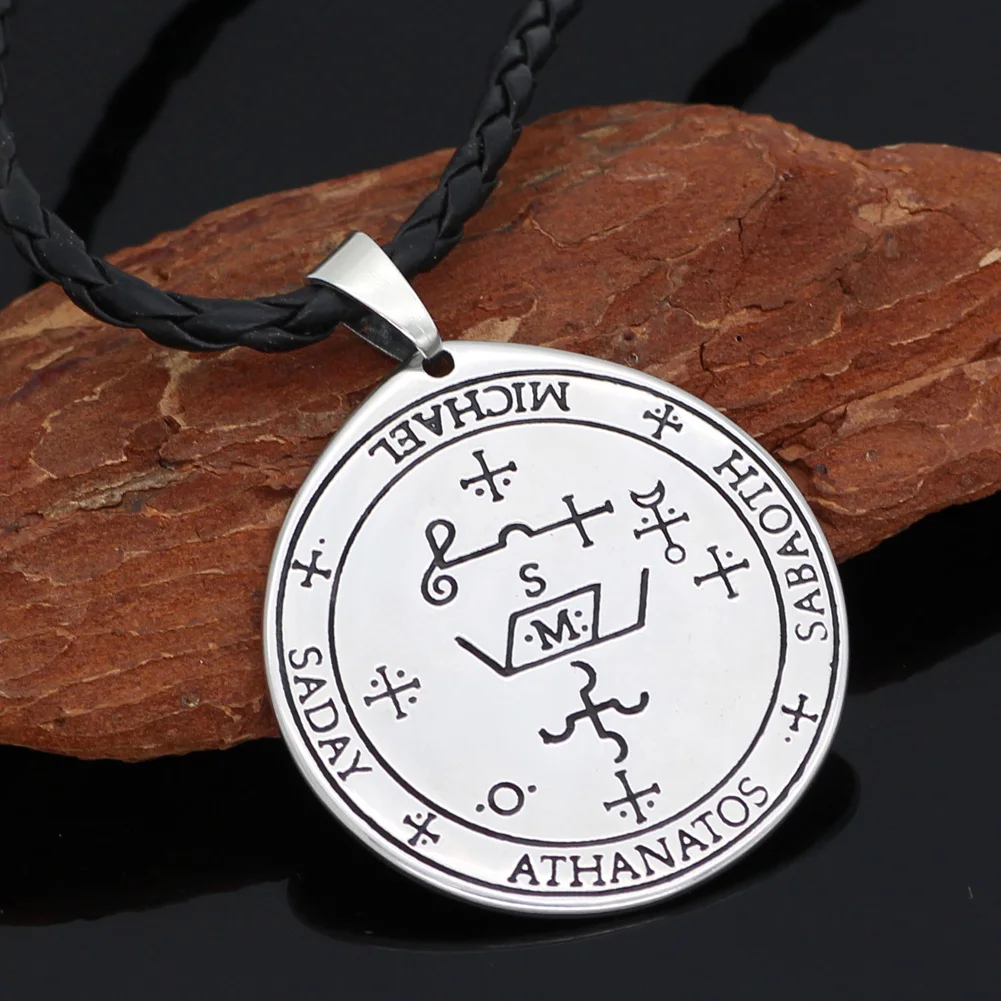 Talisman Pentacle of Solomon Seal Wiccan Pagan Hermetic Enochian Kabbalah Подвеска Ожерелье нержавеющая