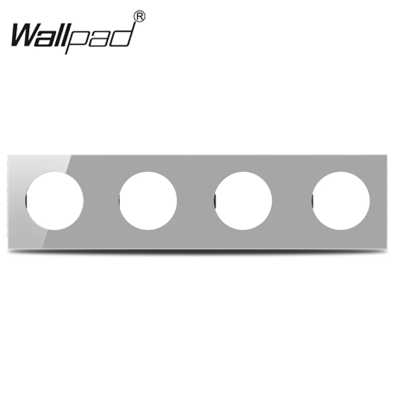 DIY Настройка 4 Way серая стеклянная рамка пластина для L6 настенный выключатель