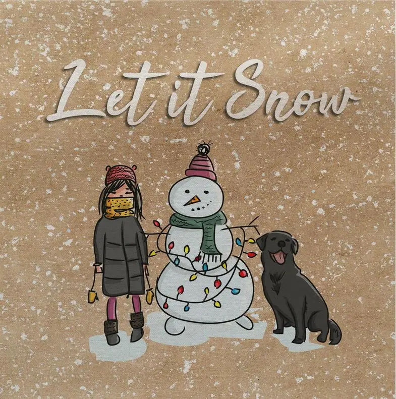 Шелковый постер Let It Snow Christmas с художественным принтом домашний Настенный декор