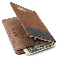 mens simple canvas short wallet mini ultra thin casual money clip credit card business card holder high quality coin purse