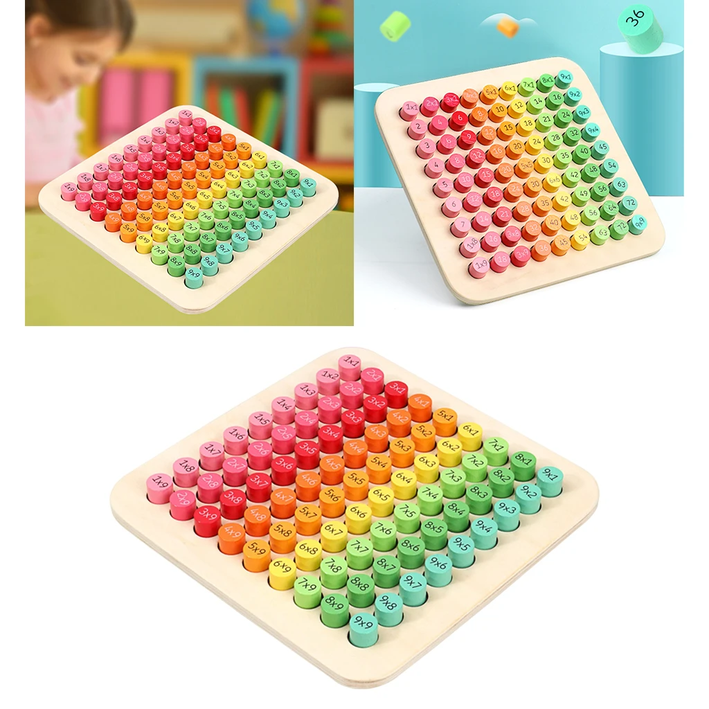 

Wooden Math Multiplication Learning Math Keyboard for Children Toddlers