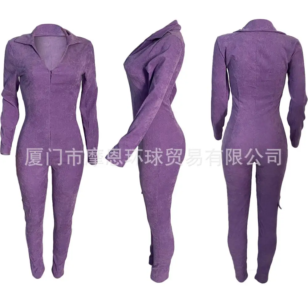 

sexy jumpsuit bodysuit women overalls for women one piece jumpsuit women winter 2020 long sleeve bodysuit corduroy