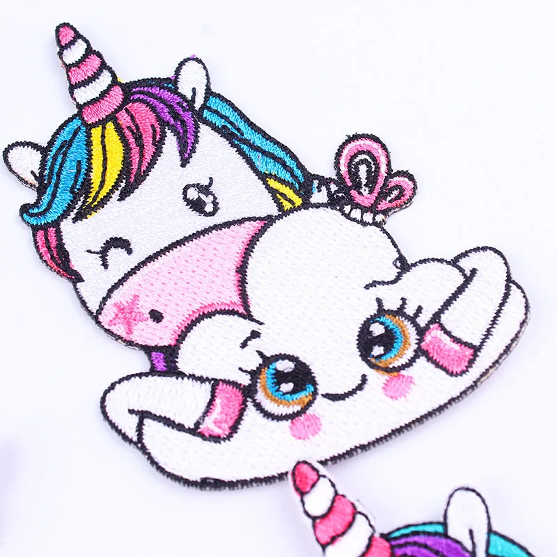 С изображением героев мультфильмов для нашивка единорога вышивка клеевые