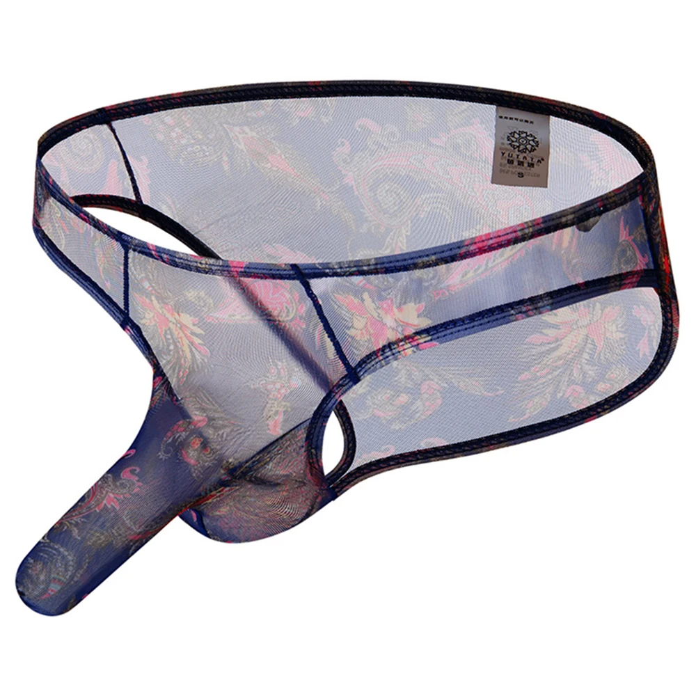 Новое поступление мужские прозрачные трусы в богемном стиле с сетчатым принтом