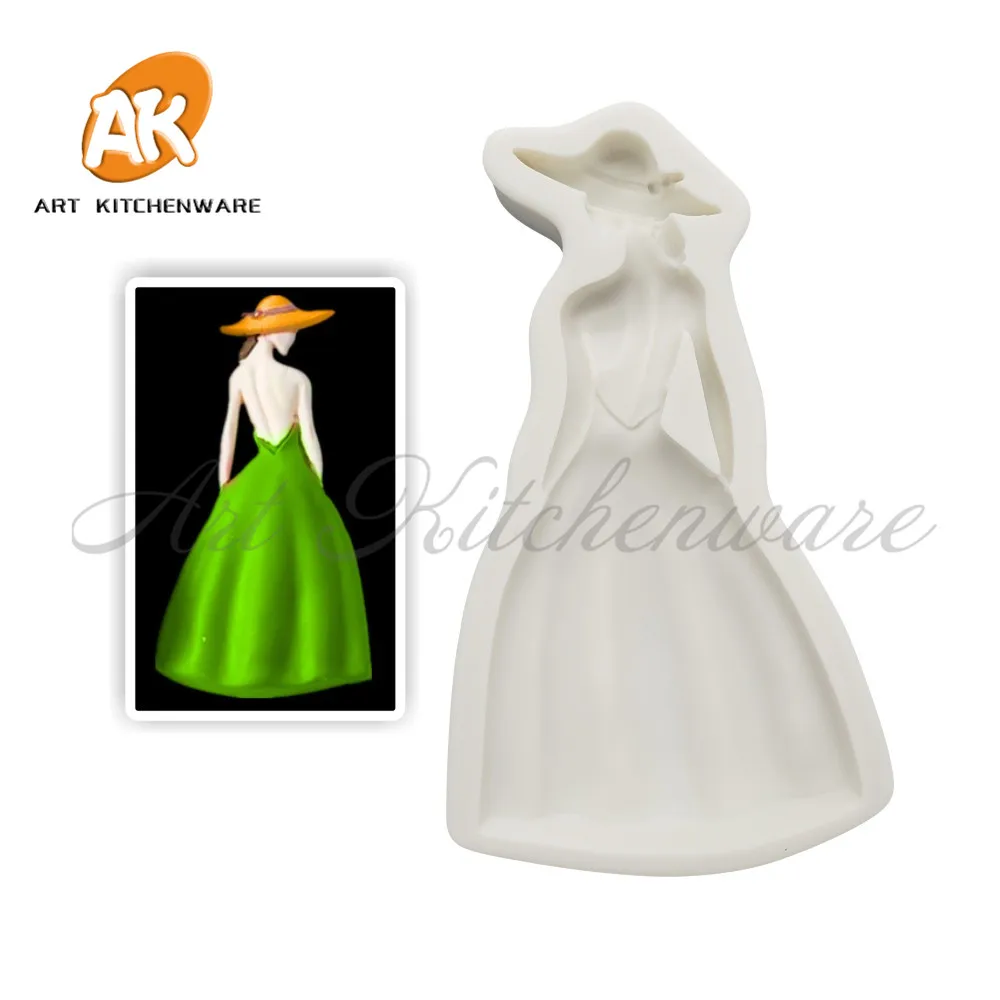 

Модная женская декоративная форма для торта, силиконовая форма для пищевых продуктов, инструмент для украшения торта мастикой, кухонный ин...