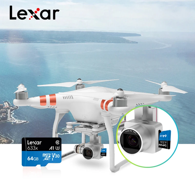 Карта памяти Lexar 633x microsd 512 ГБ 256 128 64 microSDXC/SDHC U3 32 U1 класс 10 карта для