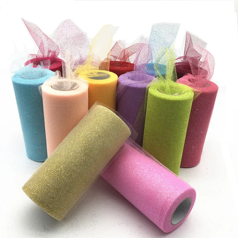 9 2 м органза блеск рулон тюля с блестками катушка ткань лента юбка-пачка сделай