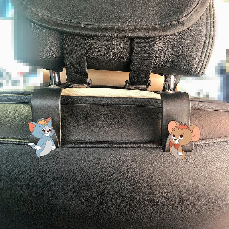 

Cute Animals Car Headrest Back Seat Hook 2 pcs Seat Hanger Vehicle Organizer Holder for Handbags Purses Coats and Grocery Bag