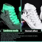 Светящиеся шнурки, плоские шнурки для кроссовок, холщовые шнурки для обуви, флуоресцентные шнурки ночного цвета, 80100120140 см, 1 пара