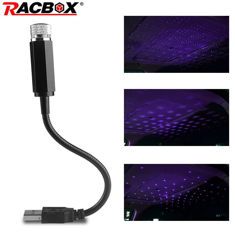 Светодиодный мини проектор Racbox ночник для крыши автомобиля и звезды атмосферная