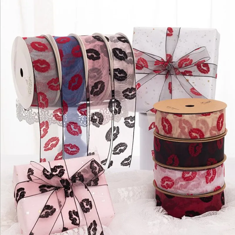 Лента кружевная из органзы 2 5/4 см 20 ярдов/партия | Дом и сад