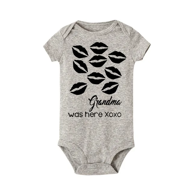 Детский комбинезон с надписью бабушка была здесь на возраст 0 24 месяца|Боди для
