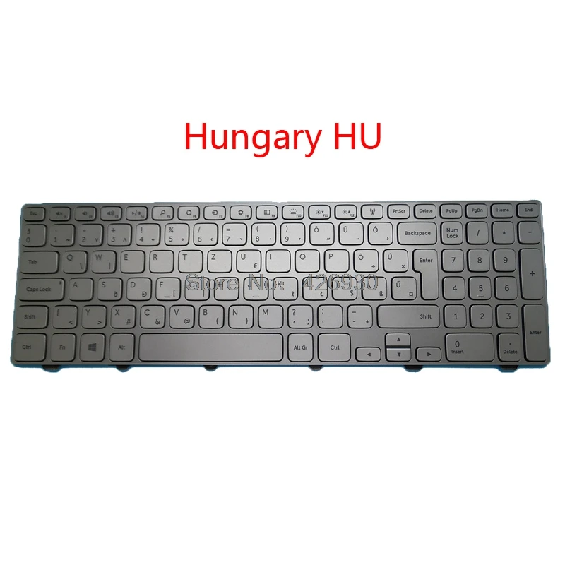 Ноутбук NE JP HB HU LA UI CA IT TI GK AR FR Клавиатура для DELL для Inspiron 15 7537 с подсветкой, японский, скандинавский, иврит, венгерский, латинский