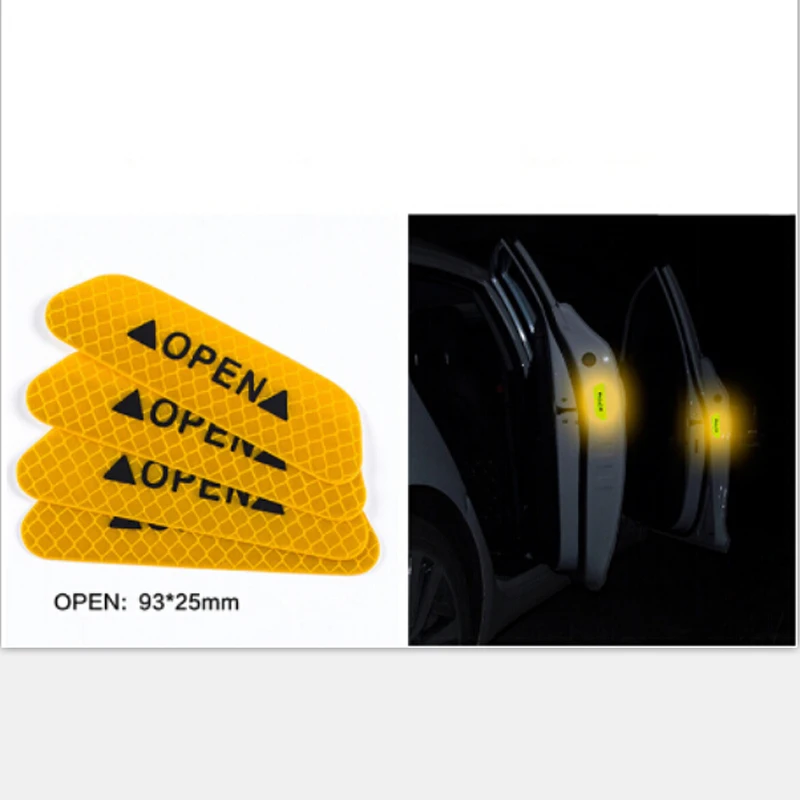 4 шт. светоотражающие наклейки для дверей автомобиля | Автомобили и мотоциклы