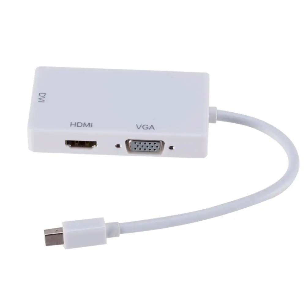 White Asunflower мини дисплейный Порт Thunderbolt DP к HDMI VGA DVI адаптер конвертер кабель для IMac Mac Mini Pro Air Book для монитора ТВ - Цвет: White