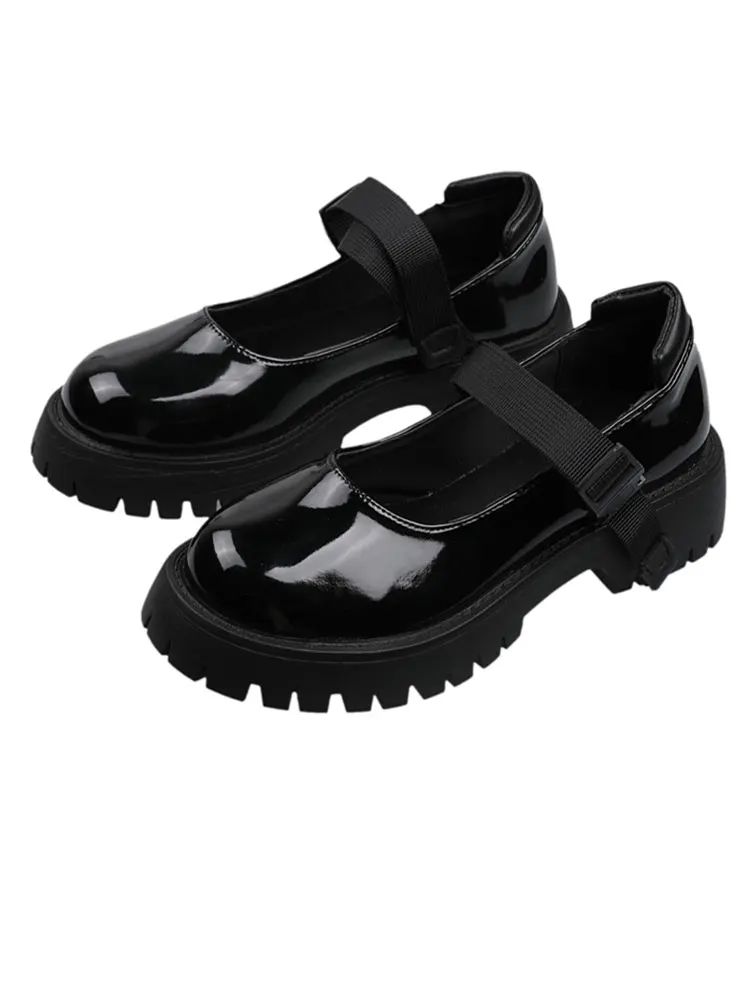 

Women's shoes, leather shoes, autumn 2020 new fashion thick heel shallow mouth platform shoes