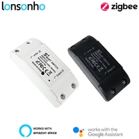lonsonho tuya zigbee smart switch module 10a light switch relay with neutral smart home automation works with alexa google home