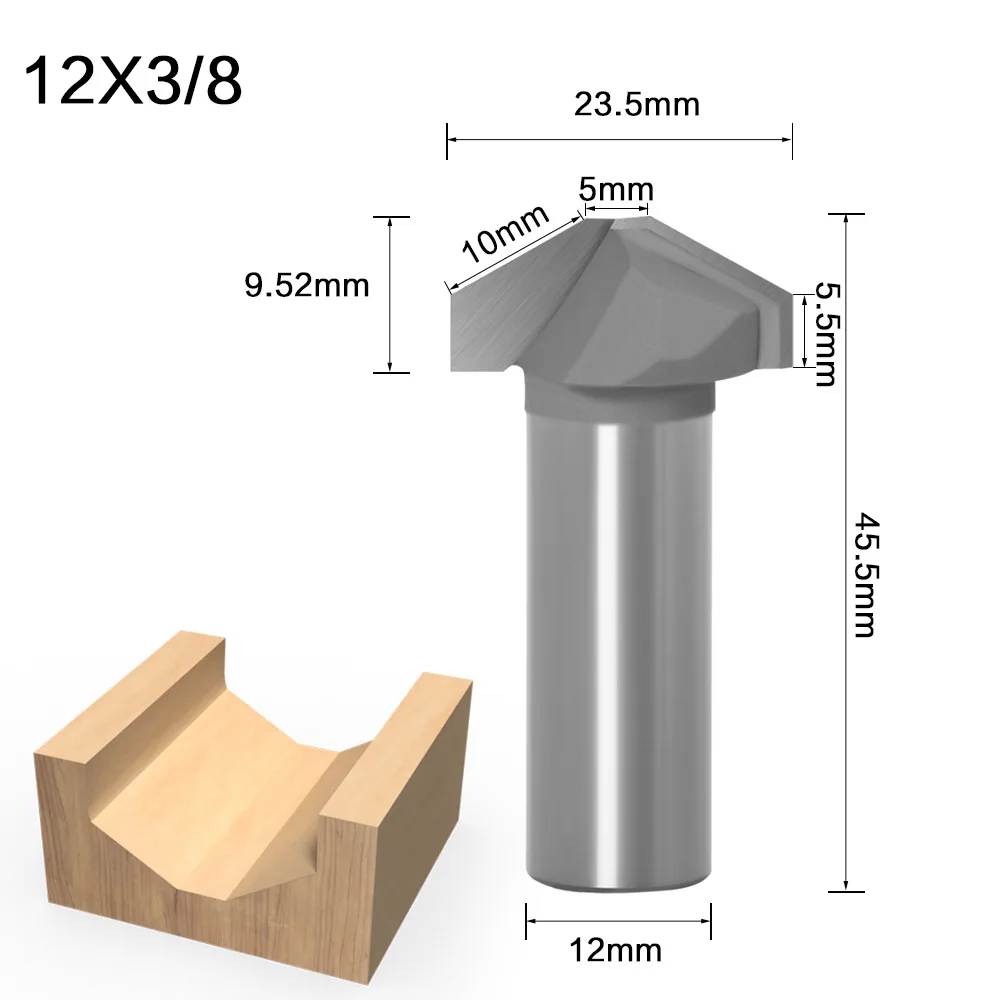 

1PC 1/2" 12.7MM 12MM Shank Milling Cutter Wood Carving Double Roman Ogee Edging Milling Cutter For Wood Woodwork Line Knife
