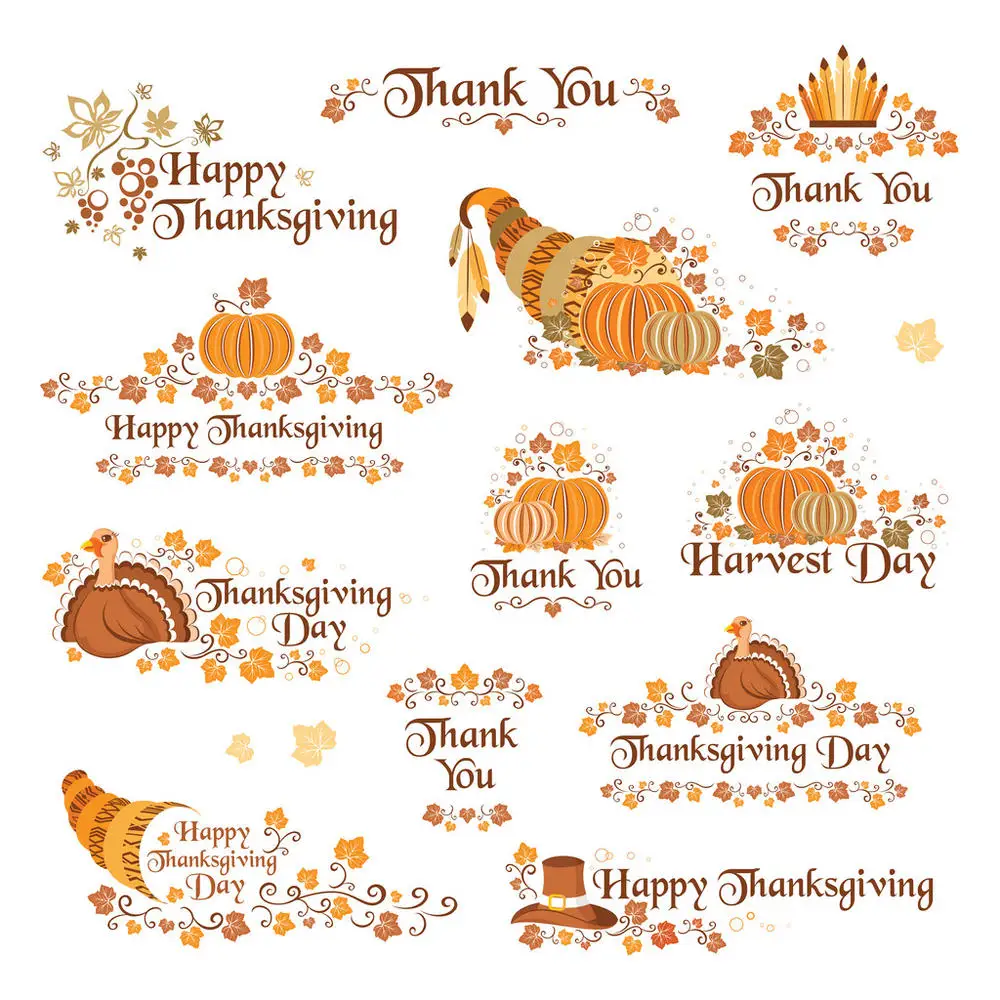 

Happy Thanksgiving Blessing Clear Stamps Rubber Silicone Seal for DIY Scrapbooking Card Making Album Decoroation Crafts