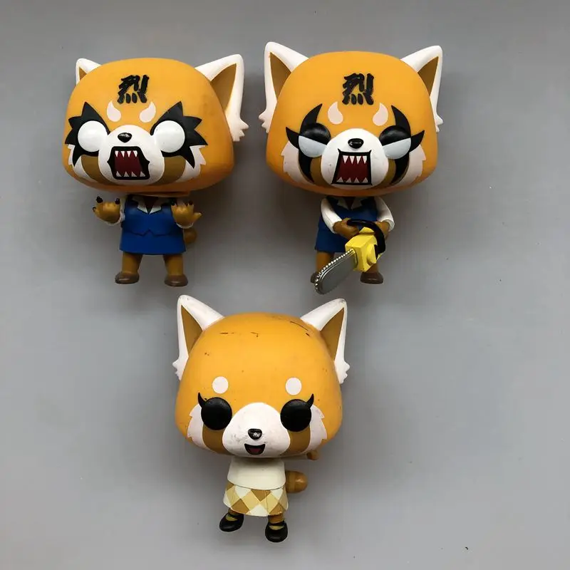 Оригинальная поп подержанная Aggretsuko Retsuko с Бензопилой виниловая экшн фигурка