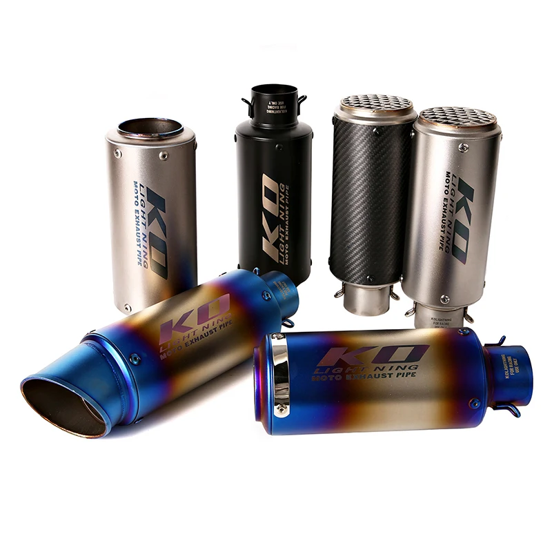 

51mm Universal Motorcycle Exhaust Escape Tips Muffler Vent Pipe Stainless Steel Carbon Fiber for ATV Dirt Bike Scooter