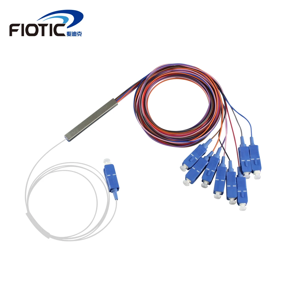 Одномодовый 1x8 мини волоконно оптический ПЛК Сплиттер FTTH 1*8 0 9 мм стальная трубка