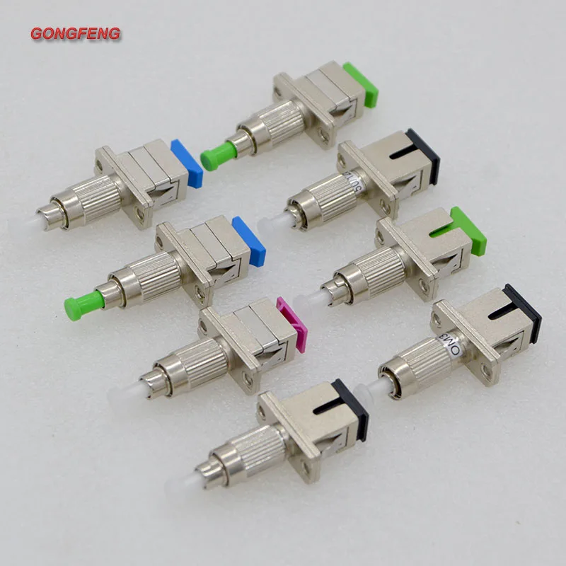 

10PCS New Fiber Optic Connector Adapter SC Female-FC Male Fiber Adapter SM9/125 Multimode 50/125,62.5/125 Flange Coupler Adapter