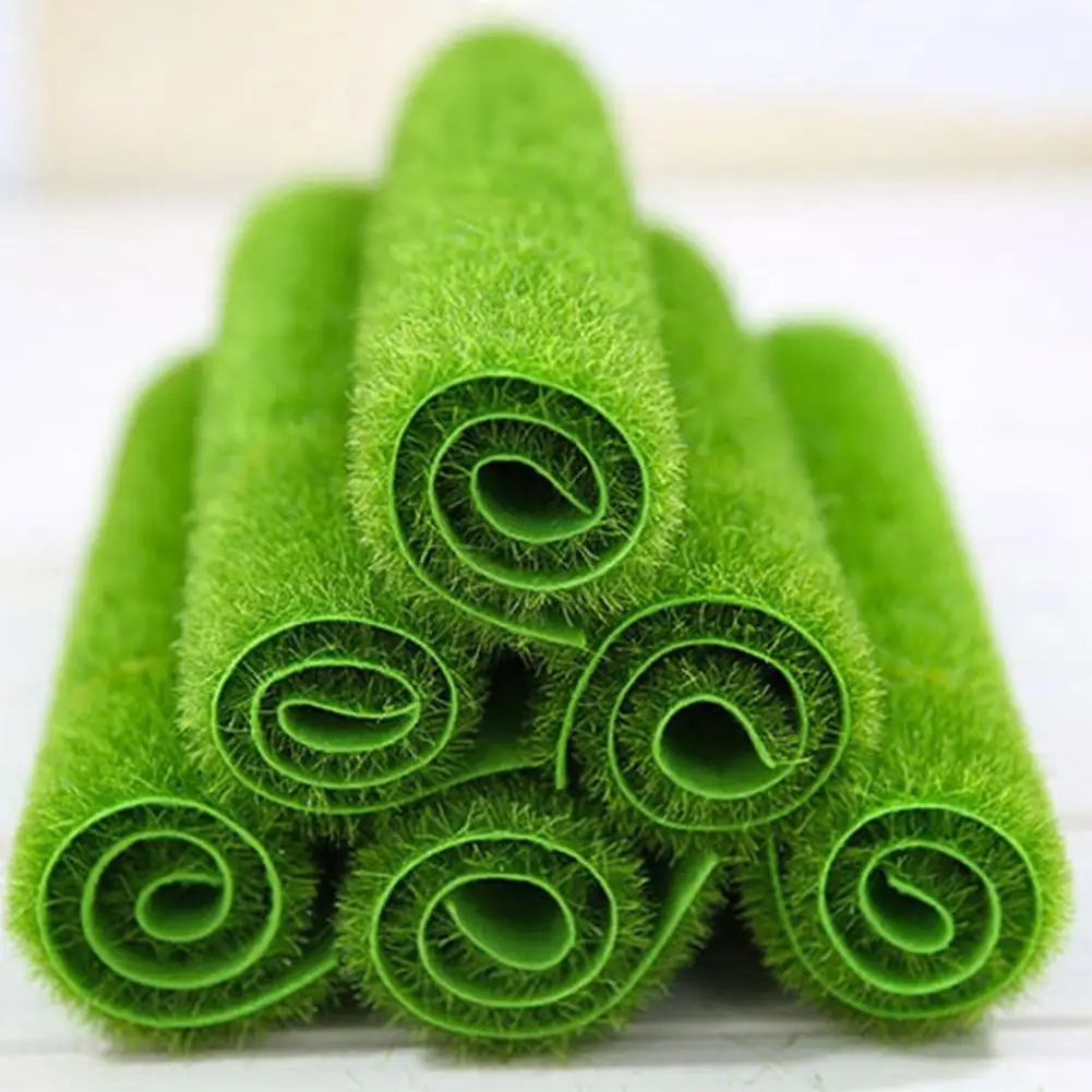 

Artificial Fake Lawns Turf Carpets Grass Mat Micro Landscape Decoration Mini Fairy Garden Simulation Plants Artificial Fake Mos
