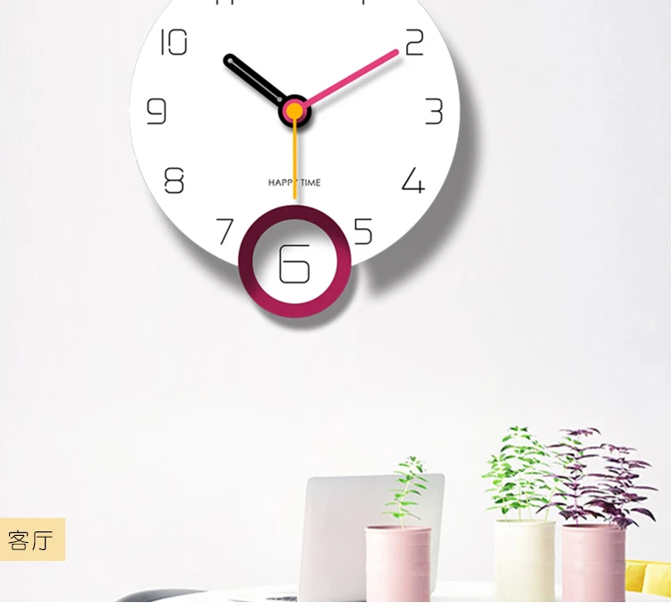 3d современный дизайн механизм настенных часов Nordic простой Акриловые Тихая