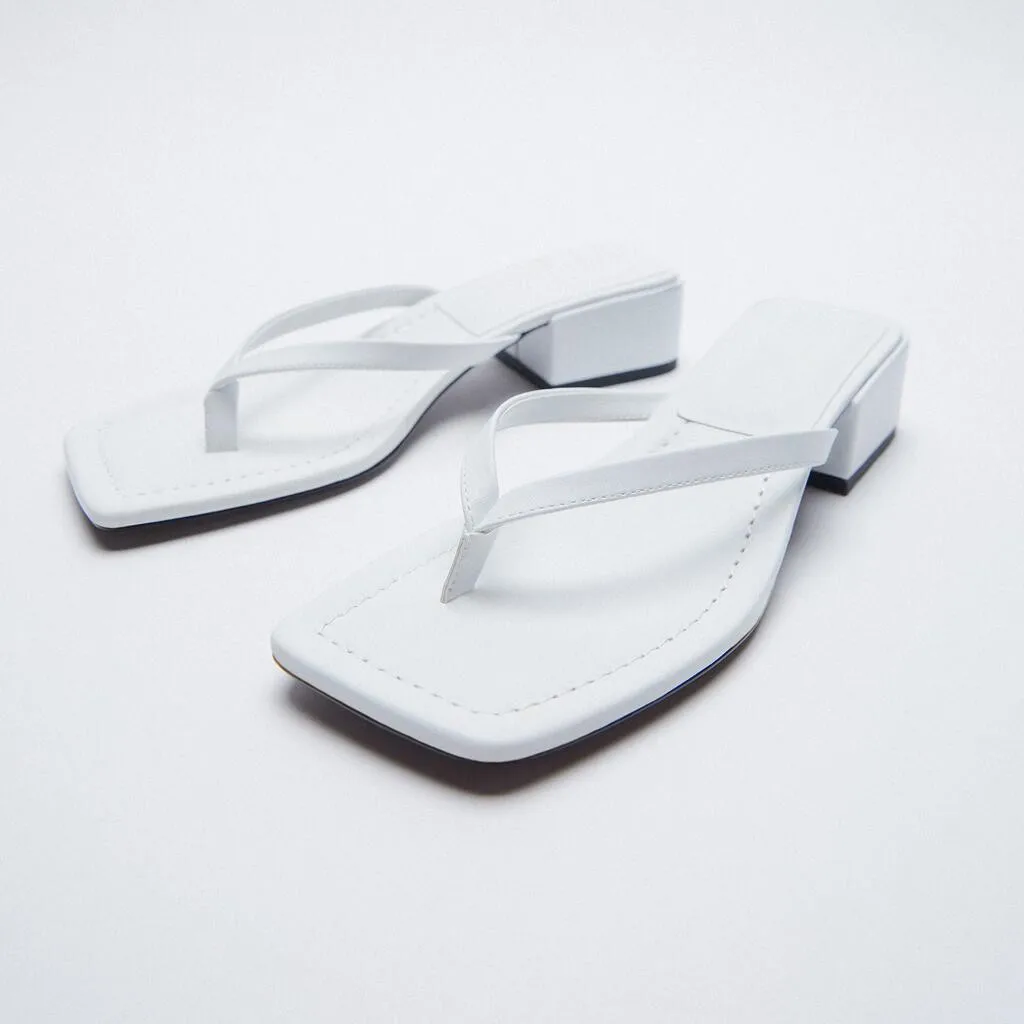 

Shoes Square Toe Slippers Women Summer Slides Low Fashion Rubber Flip Flops Pantofle Shale Female Beach Luxury Hawaiian 2021 Sab