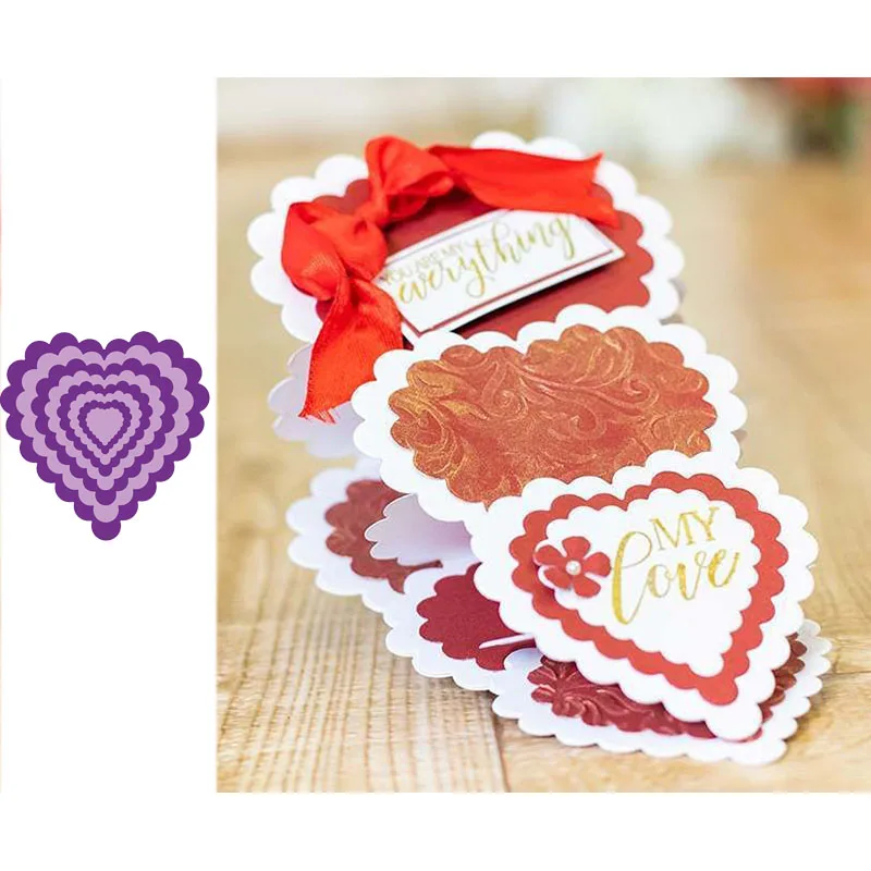 Calloped Heart Shape Metal Cutting dies 2019 new Craft Dies for Embossing Paper Card making Scrapbooking Decorations Photo | Дом и сад