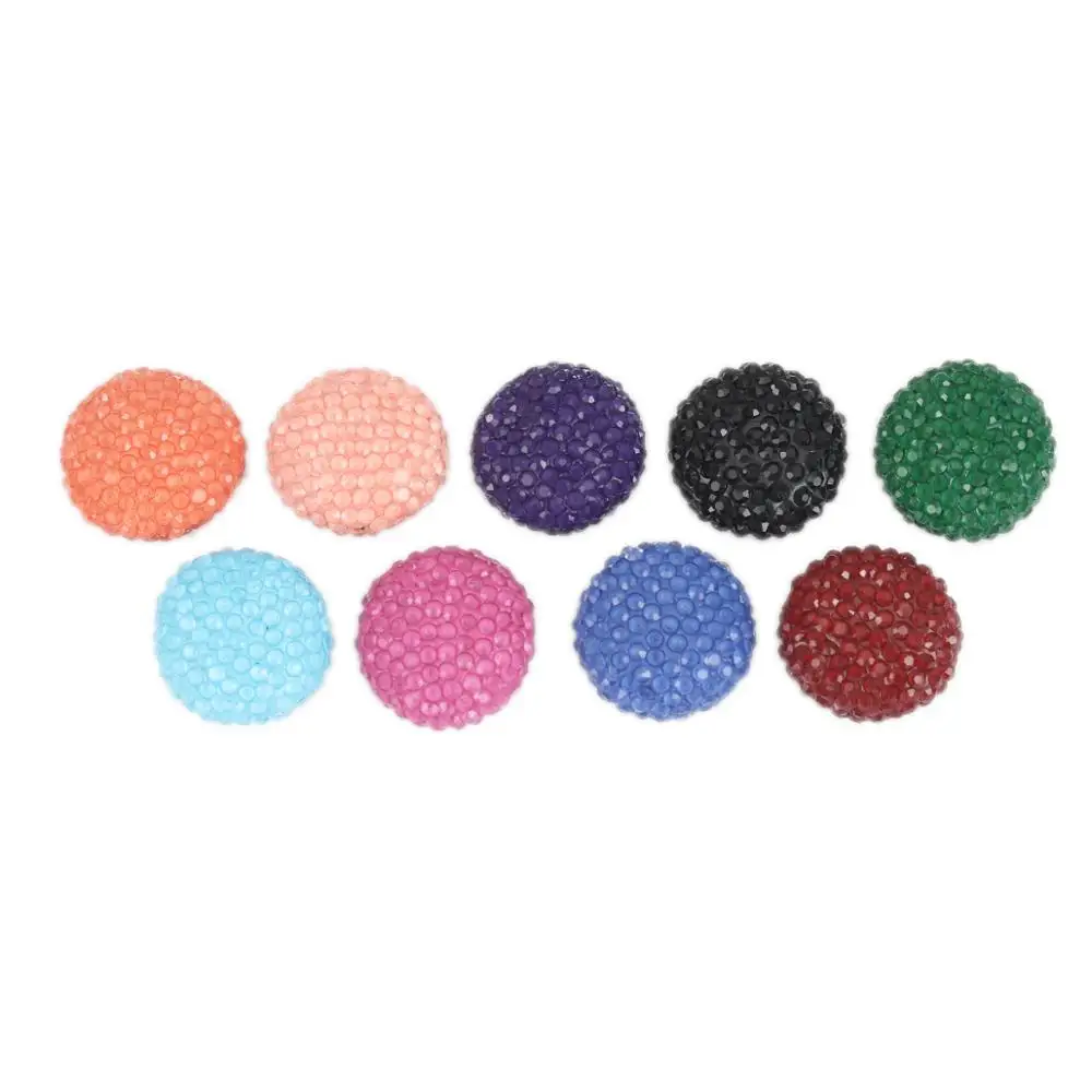 DoreenBeads модные бусы из полимерной глины Круглые разноцветные Стразы DIY ювелирных