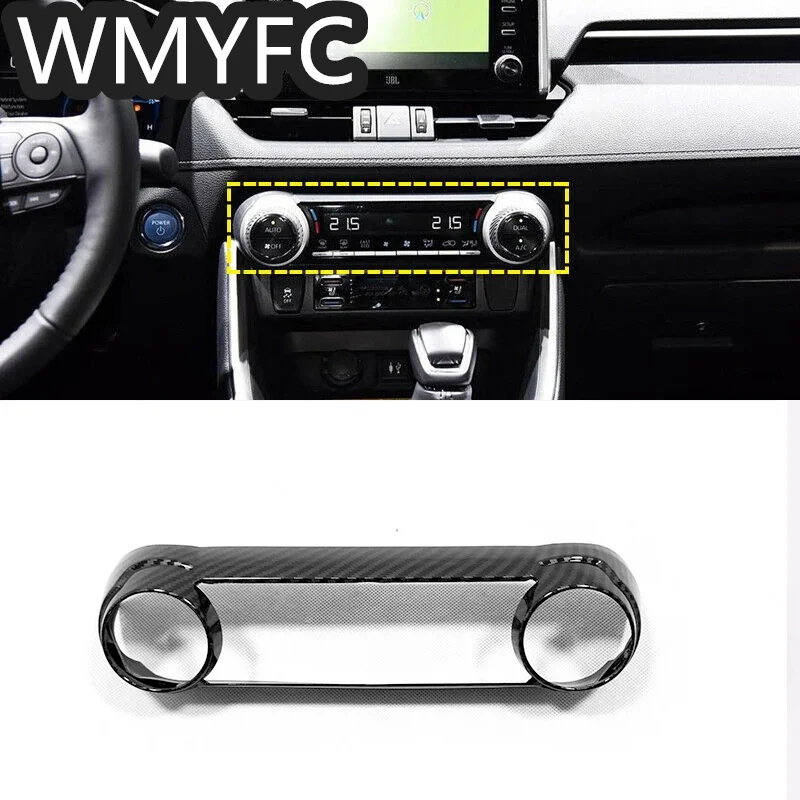 

ABS Chrome Central Control Air Conditioner Switch Panel Decoration Cover for Toyota RAV4 RAV 4 2019 2020 2021