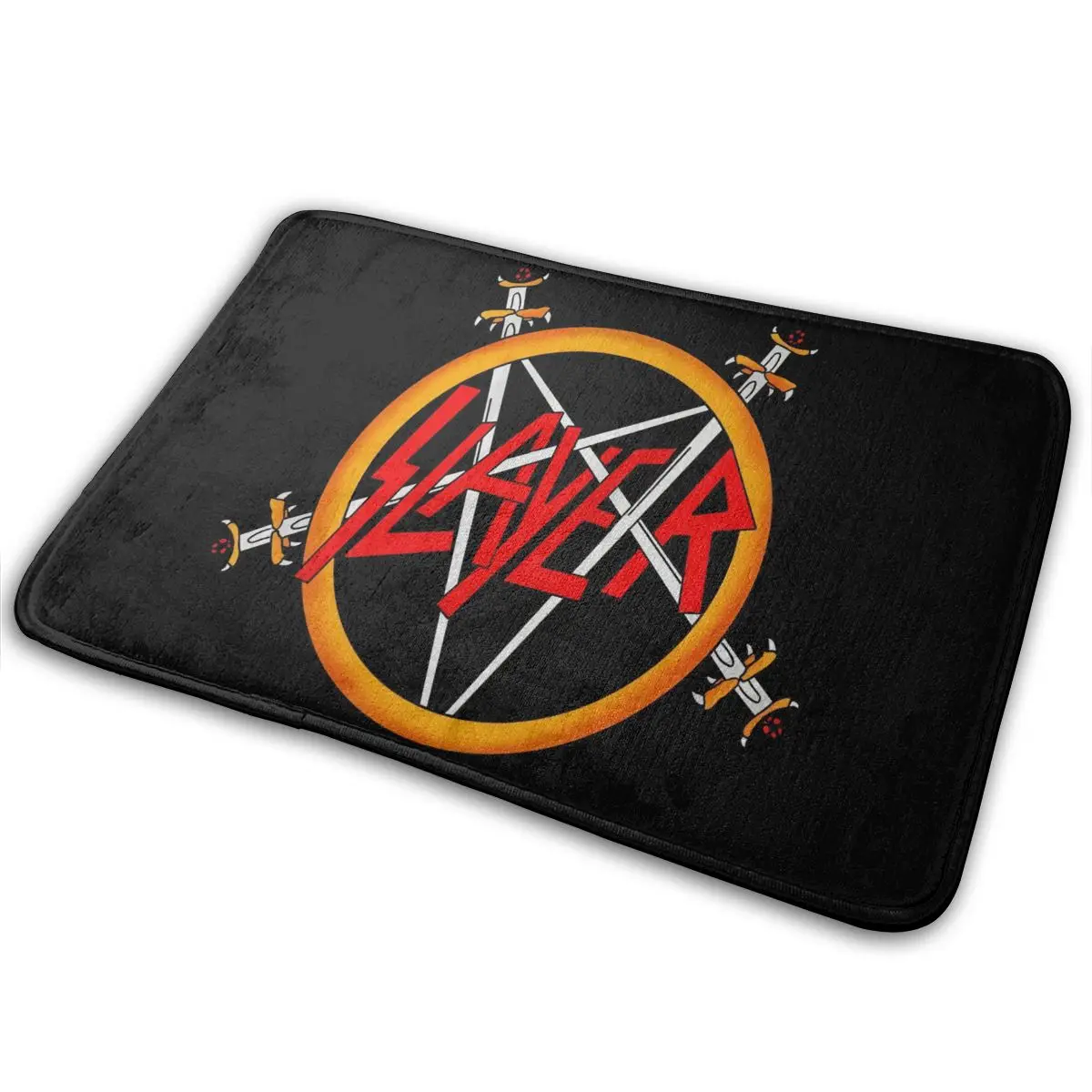 

Slayer Pentagram Logo Metal Rock Band Black Size S 2Xl Classic Wholesale Pure Simple Cool Rug Carpet