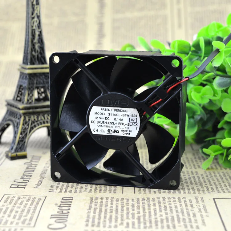 

Новый 8 см 8025 3110GL-B4W-B24 12V 0.14A защитный охлаждение двигателя