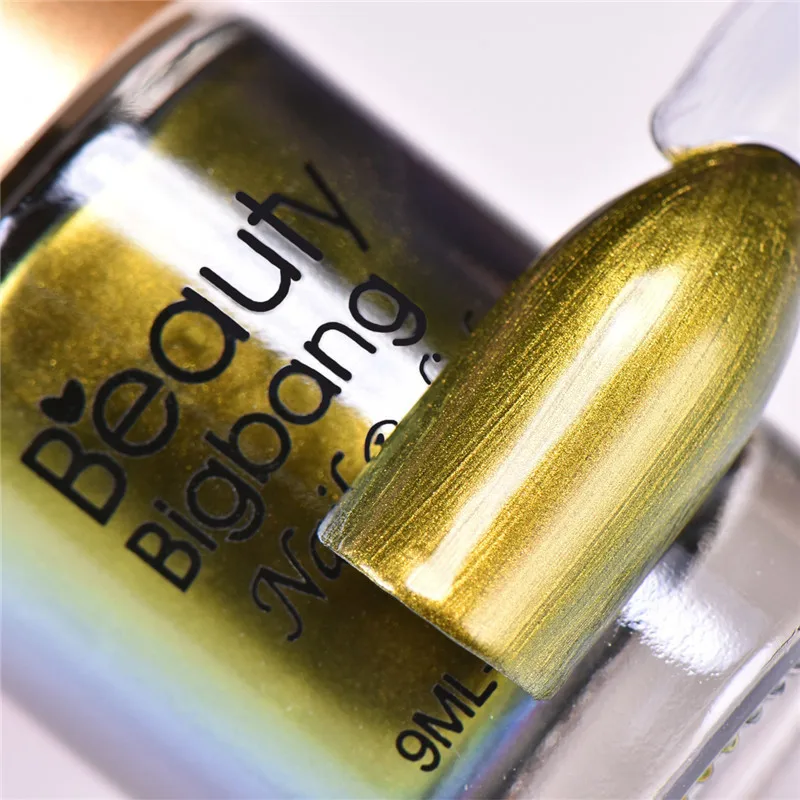 BeautyBigBang 9 мл 5 цветов хамелеон лак для стемпинга лак для дизайна ногтей Прочный ноготь лак Перманентный