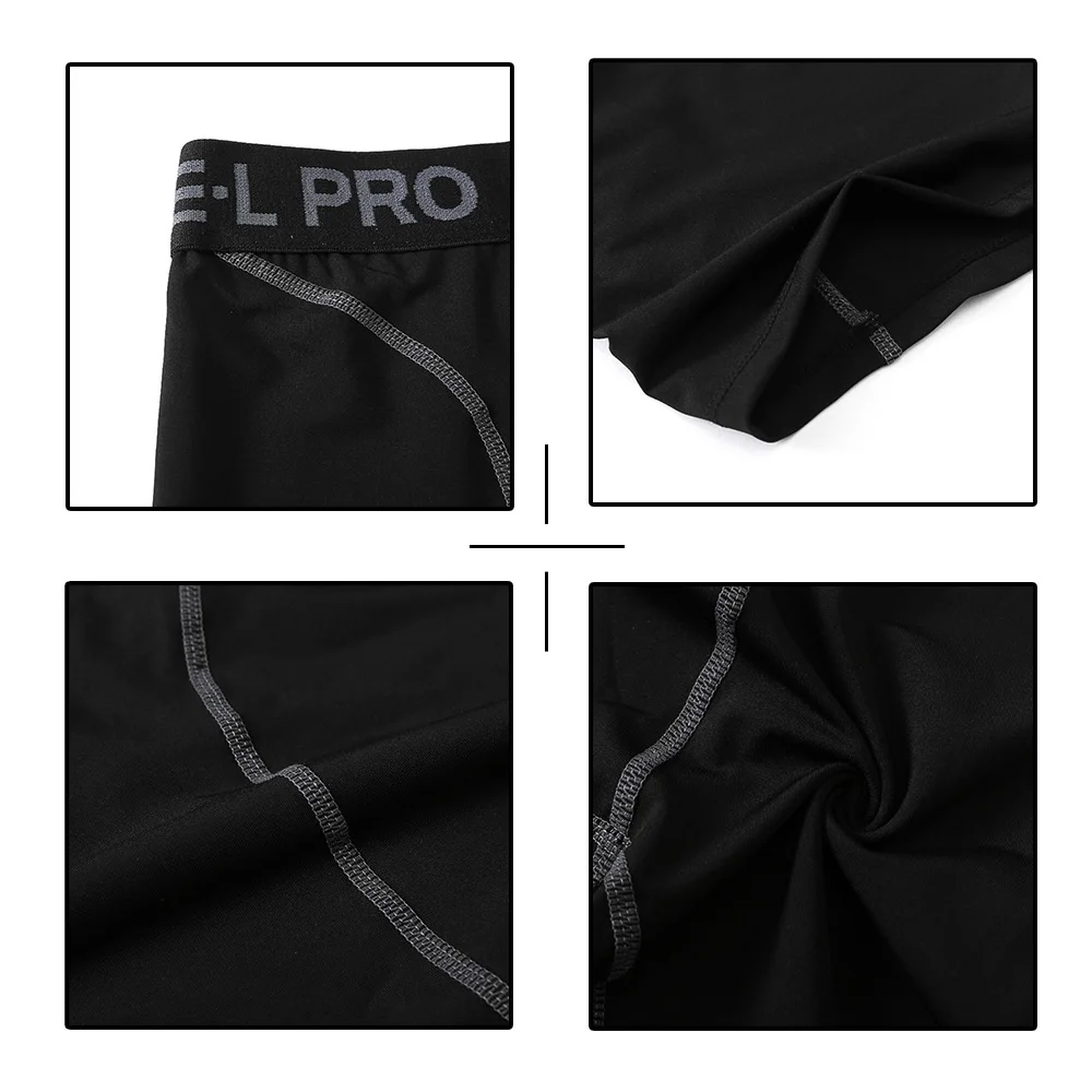 

3PCS Men Jogging Shorts Quick Dry Stretchable Bodycon Running Gym Training Exercise Pants Sportswear