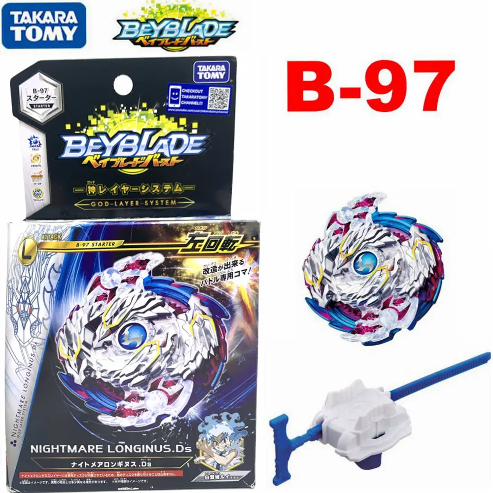 Фото Оригинальный TAKARA TOMY, Япония, BEYBLADE BURST B-97 STARTER, кошмар LONGINUS. Ds + пусковое устройство №1
