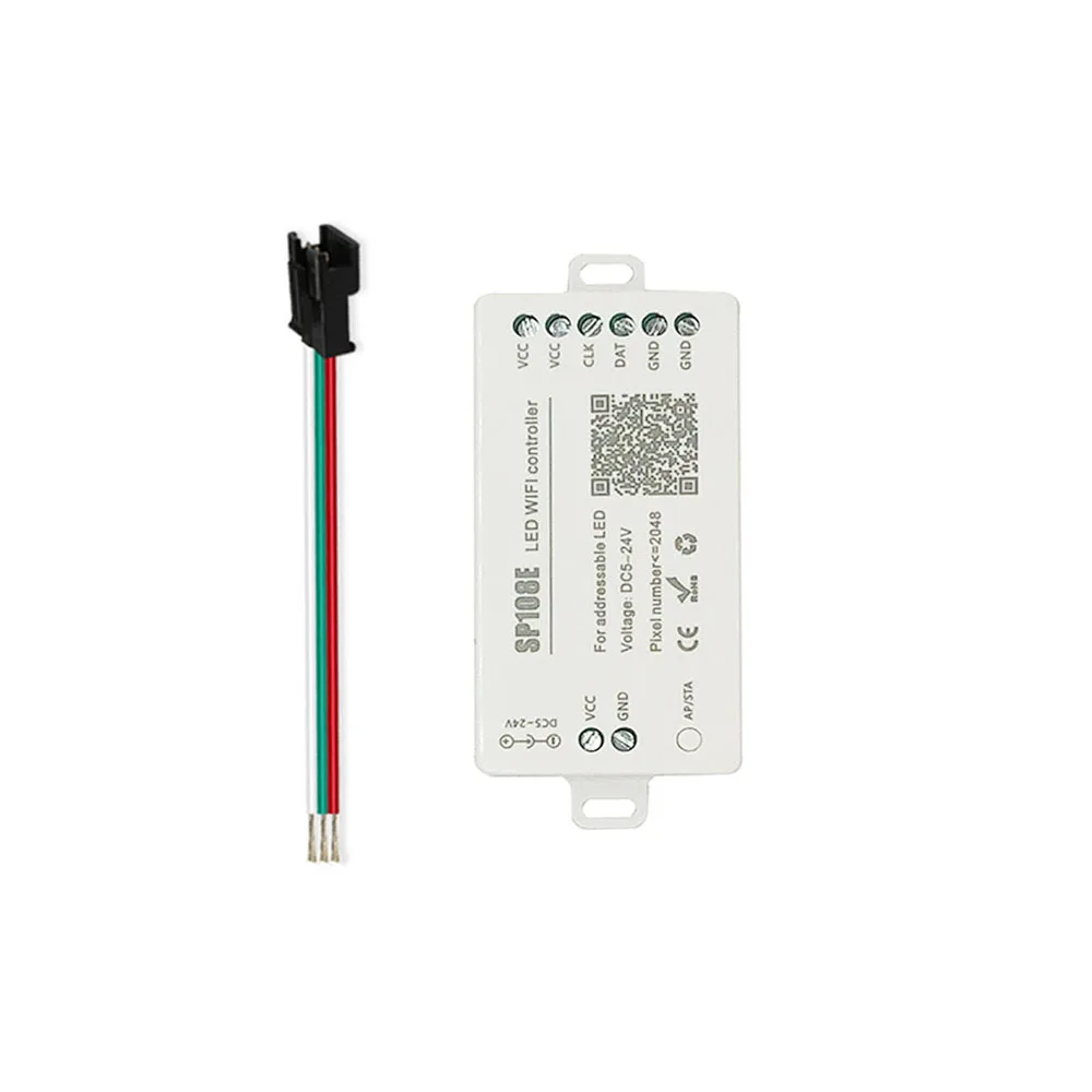 

Wifi SP108E RGB ControIIer For WS2812B WS2813 PixeI Led Strip WS2811 SK9822 APA102 DC5-24V Led Light Smart APP Wireless Control