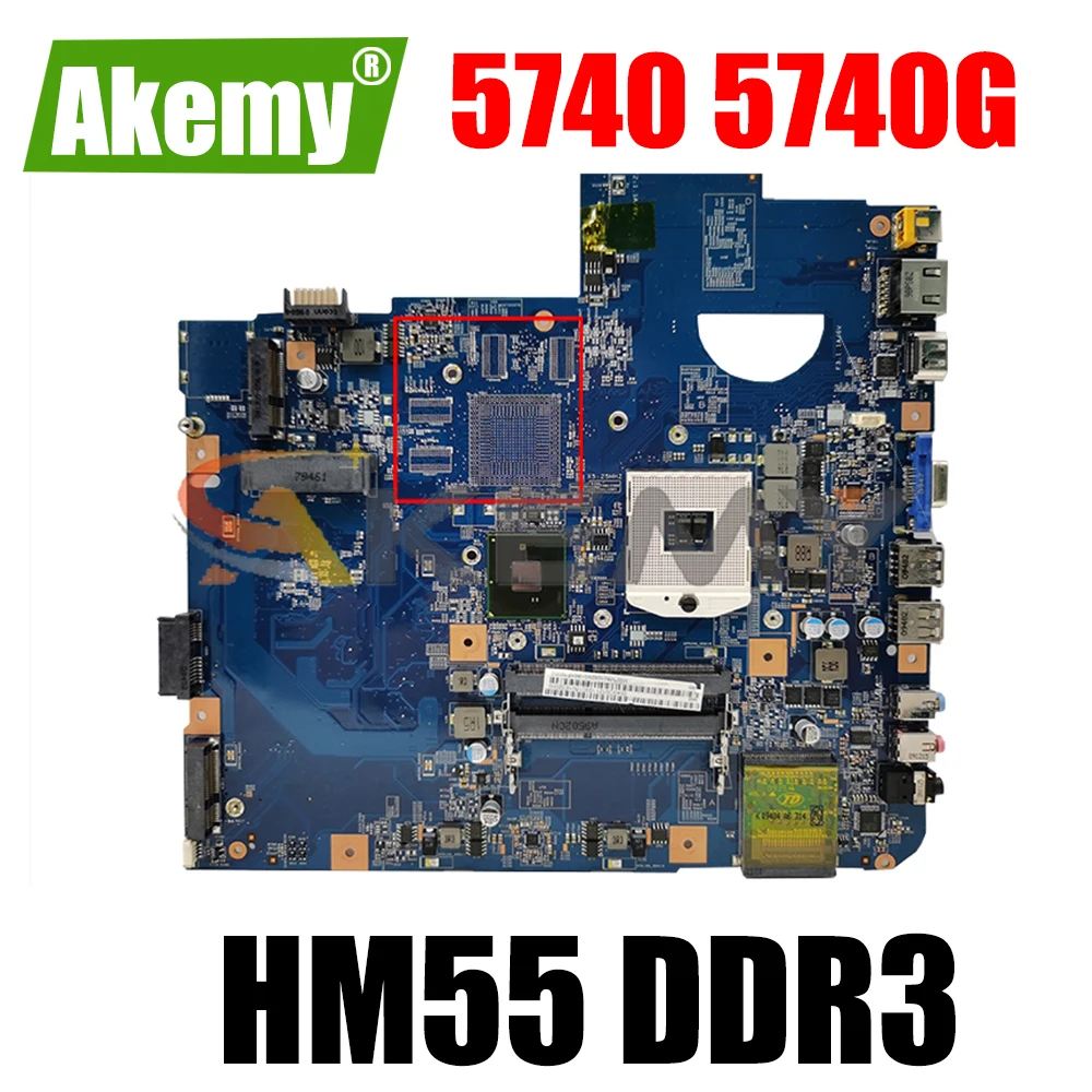 

(Free shipping) For Acer Aspire 5740 5740G 09285-1M Laptop Motherboard M48.4GD01.01M JV50-CP MB W/ HM55 DDR3 100% Fully Tested
