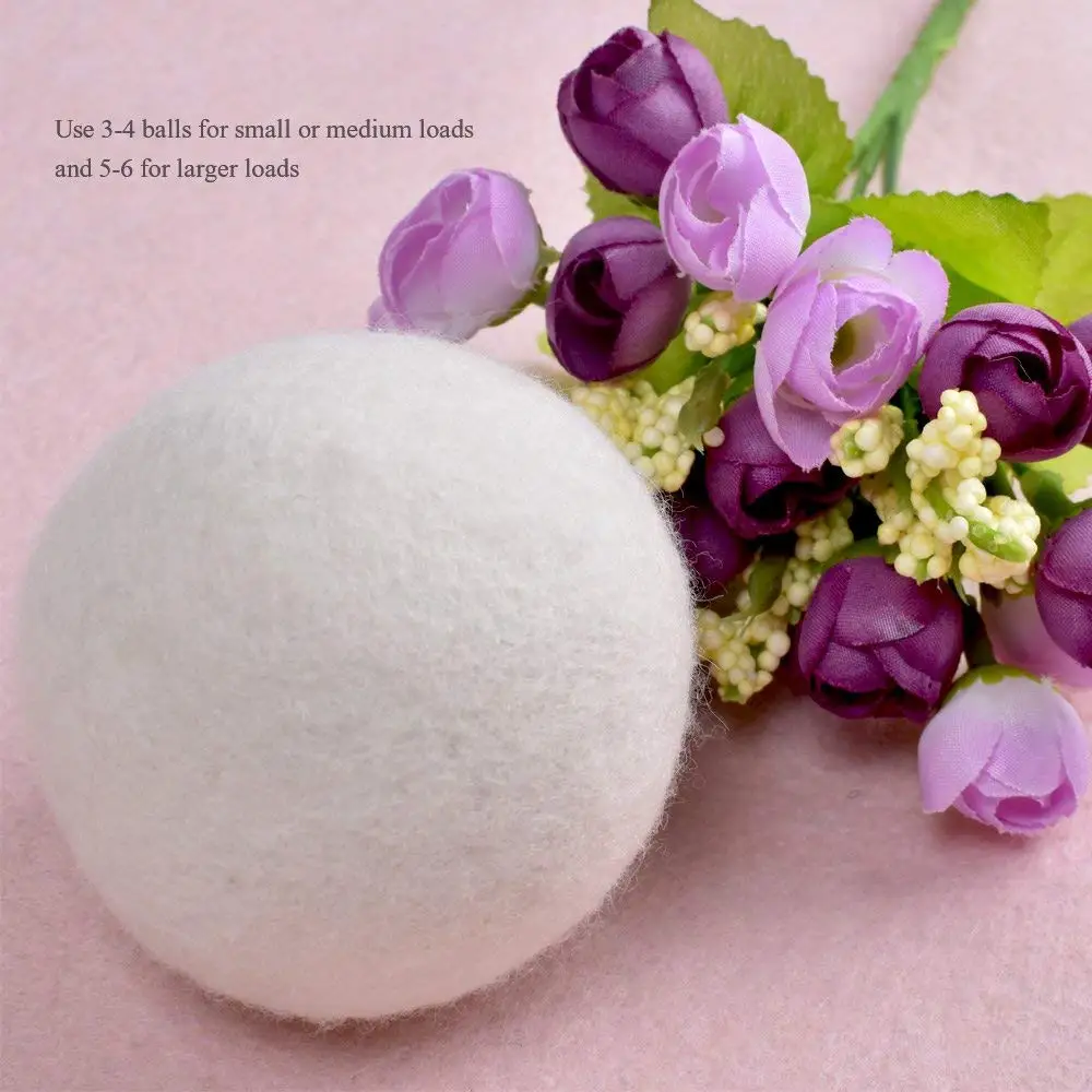 

Wool Dryer Balls 7cm Diameter Natural Fabric Softener Reusable Reduce Wrinkles Saves Drying Time XL Premium