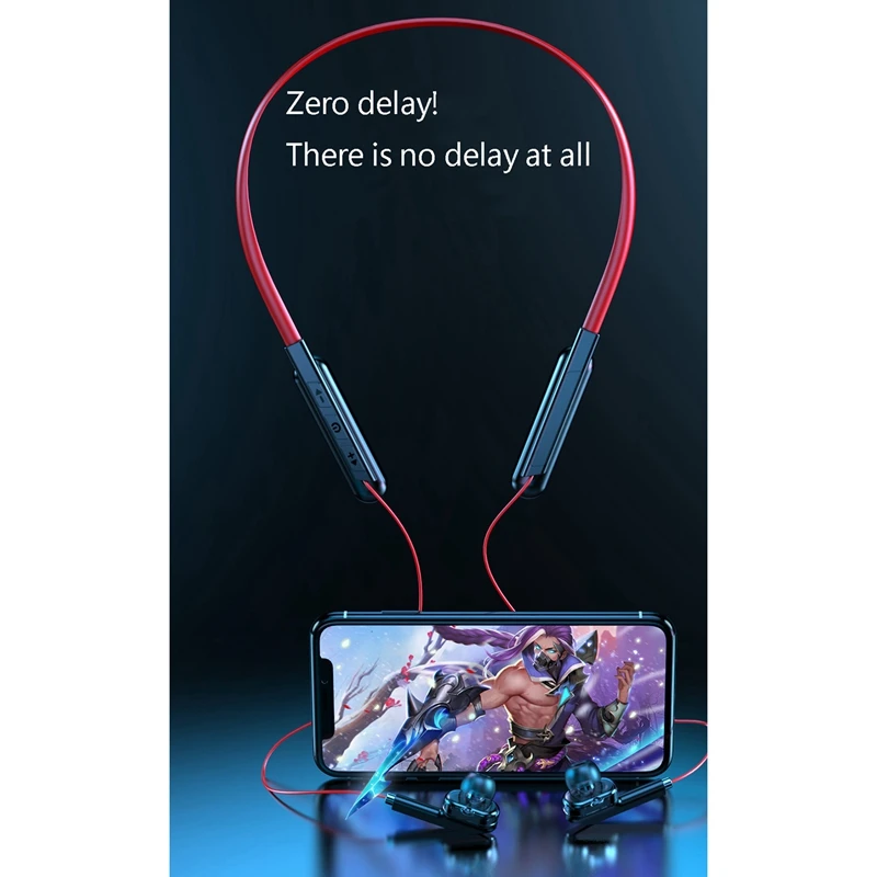 

Wireless Bluetooth 5.0 Earphone Neck Headset Stereo Earbuds Sport Handfree 4-Speaker Sports Waterproof Headphones