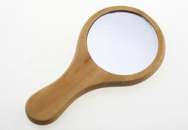 Новинка зеркало из натурального дерева деревянное ручное винтажное портативное